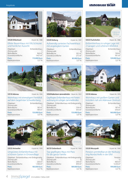 ImmoSpiegel Mittelrhein – Immobilien Skiba - Ihr Immobilienmakler aus Adenau in der Eifel