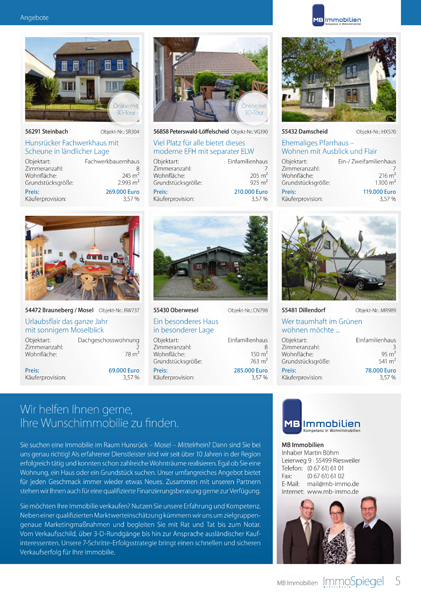 ImmoSpiegel Mittelrhein – Immobilien Skiba - Ihr Immobilienmakler aus Adenau in der Eifel