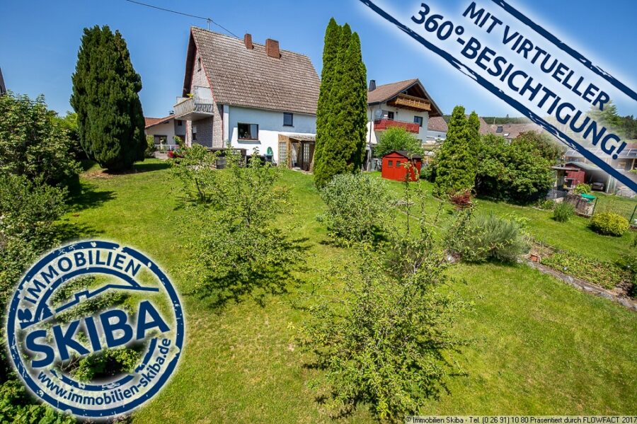 Großes Haus mit schönem Garten, Garage und Aussicht auf die Eifellandschaft - Haus mit großem Garten