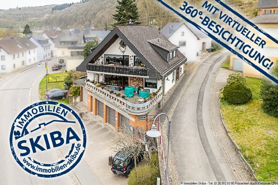 Vollvermietetes 2-Familienhaus mit 4 Garagen in Antweiler an der Ahr - Zweifamilienhaus mit Garagen