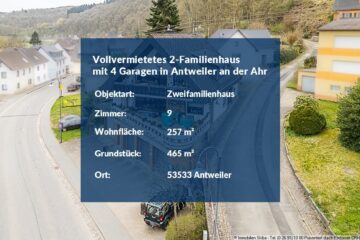Vollvermietetes 2-Familienhaus mit 4 Garagen in Antweiler an der Ahr - Haus in Antweiler an der Ahr