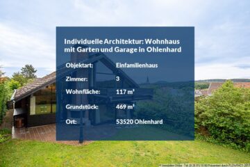 Individuelle Architektur: Wohnhaus mit Garten und Garage in ruhiger Lage des Höhenortes Ohlenhard - Wohnhaus Ohlenhard