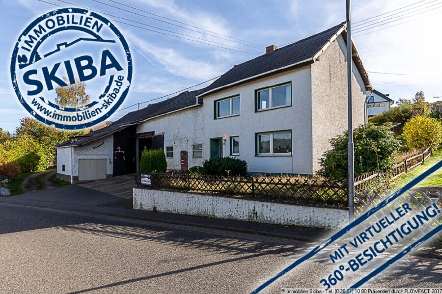 Bauernhaus mit großer Scheune und Garage in Wimbach bei Adenau, Nähe Nürburgring - Einfamilienhaus mit Scheune und Stall