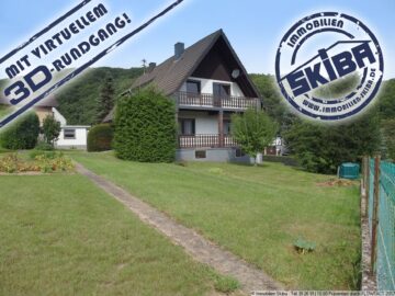 3D-Rundgang: Einfamilienhaus in ruhiger Lage mit 2 Garagen und schönem Blick auf die Eifel, 53533 Fuchshofen, Einfamilienhaus