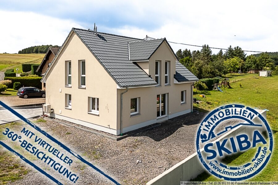 Junger Neubau aus 2023 mit Doppelgarage und großem Grundstück in Retterath/Vulkaneifel - Einfamilienhaus am Ortsrand