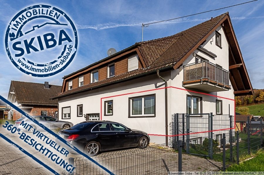 Gepflegte Eigentumswohnung Nähe Nürburgring in Oberbaar in der Eifel - Blick auf Haus