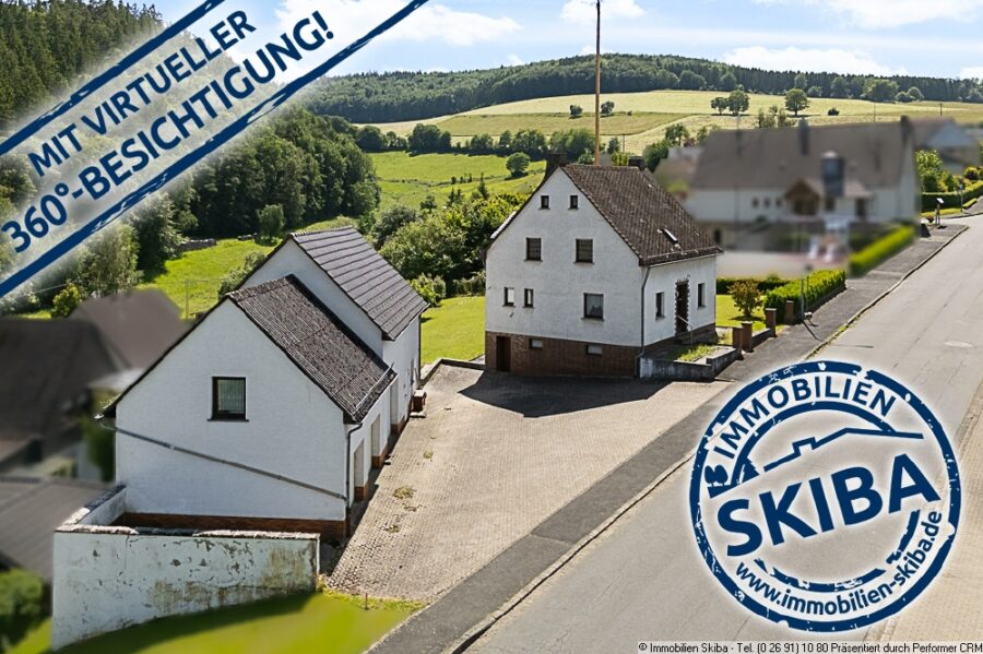 Eifel-Bauernhaus mit Scheune und großem Garten in Kaltenborn - Nähe Nürburgring - Wohnhaus mit Nebengebäude